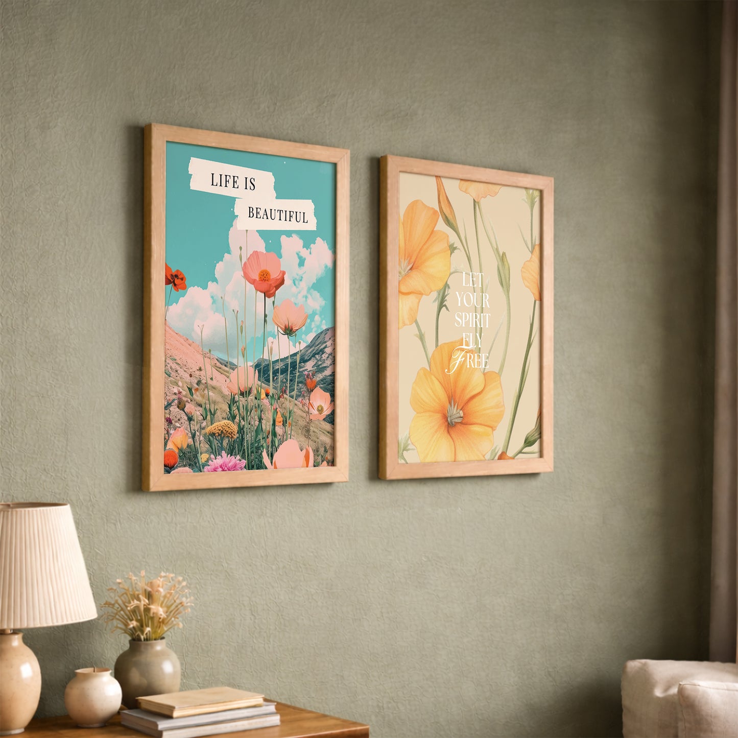 Life is Beautiful Wall Art Set of 2