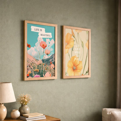 Life is Beautiful Wall Art Set of 2