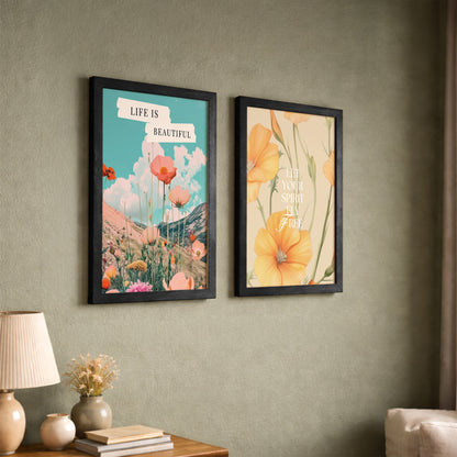 Life is Beautiful Wall Art Set of 2
