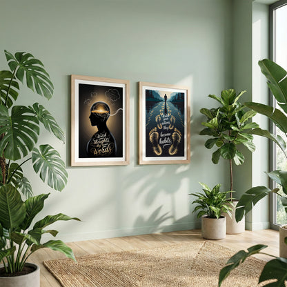 Mindset Motivation Wall Art Set of 2