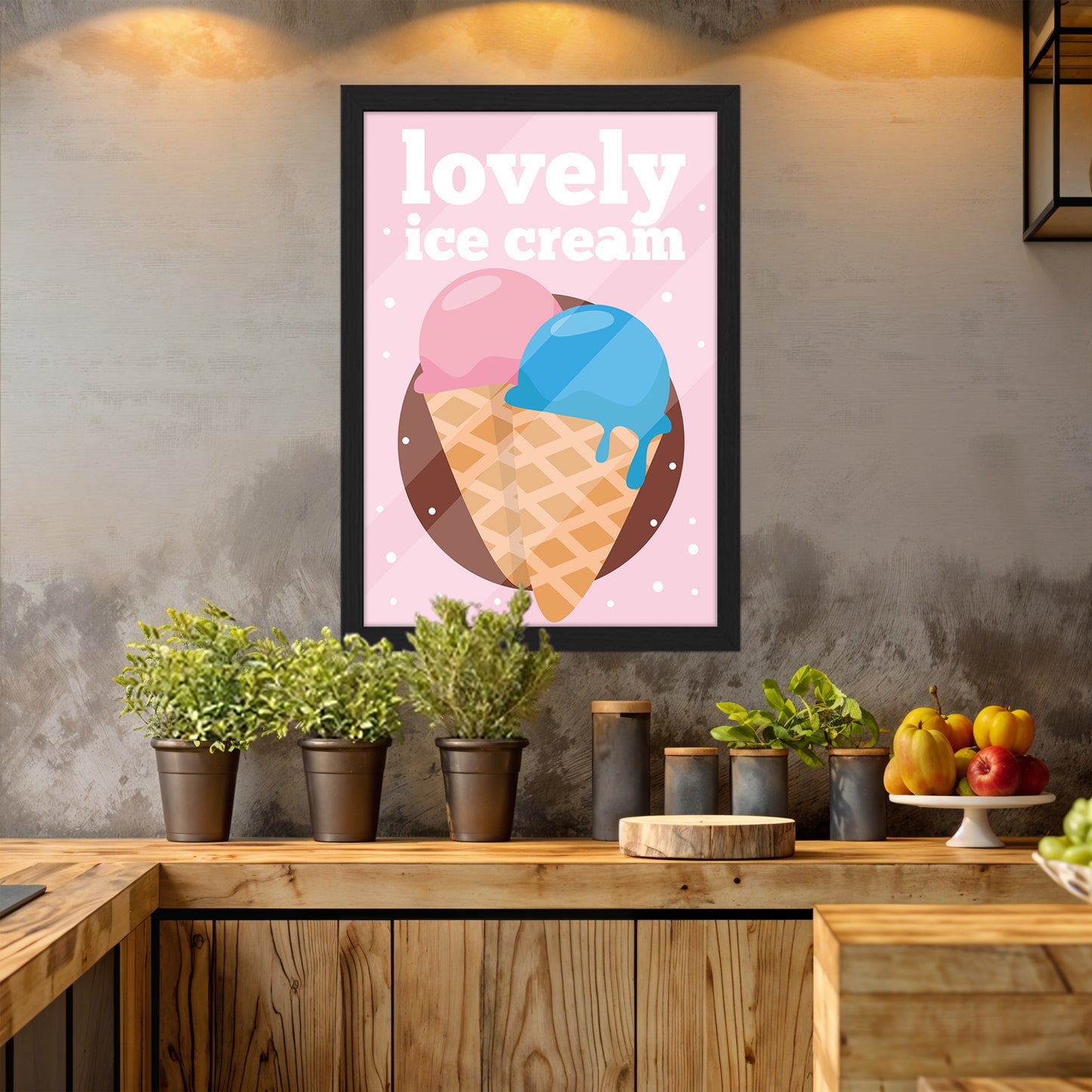 Ice Cream Bliss Wall Frame