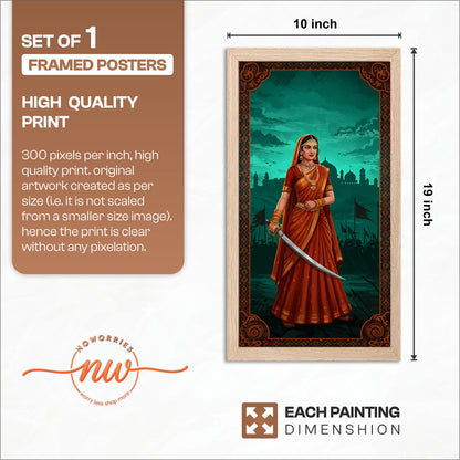 Rajput Warrior Queen Wall Art
