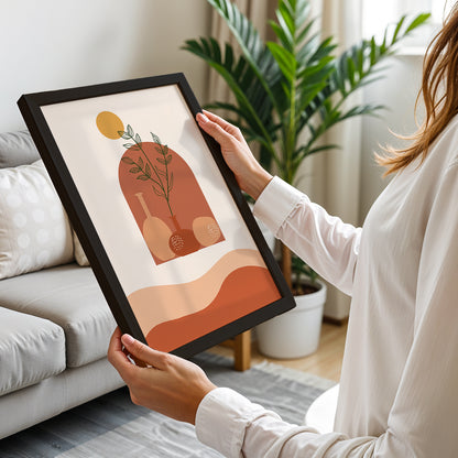 Boho Botanical Vase Wall Frame