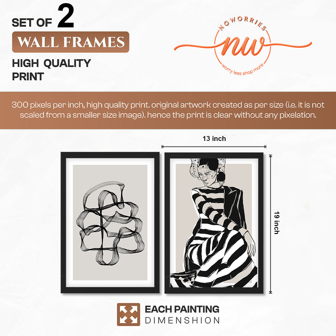 Monochrome Elegance Wall Art Set