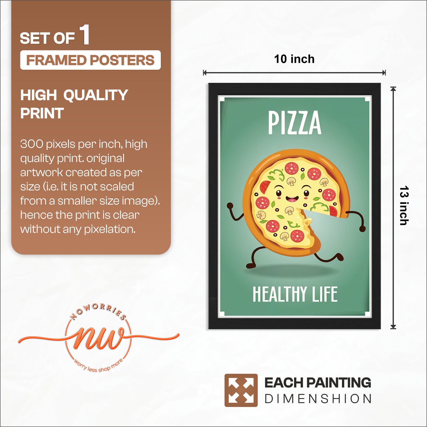Pizza Run Wall Frame