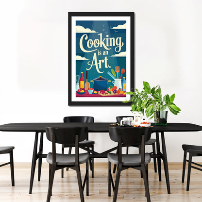Cooking Is Art Wall Frame