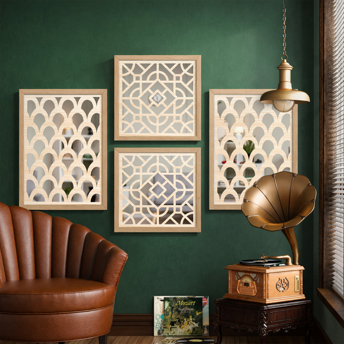 Scallop Arch Mirror Set Set of 4