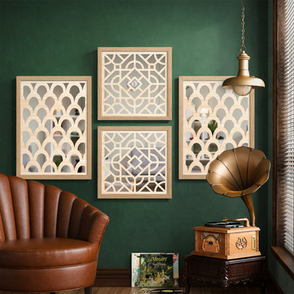 Scallop Arch Mirror Set Set of 4