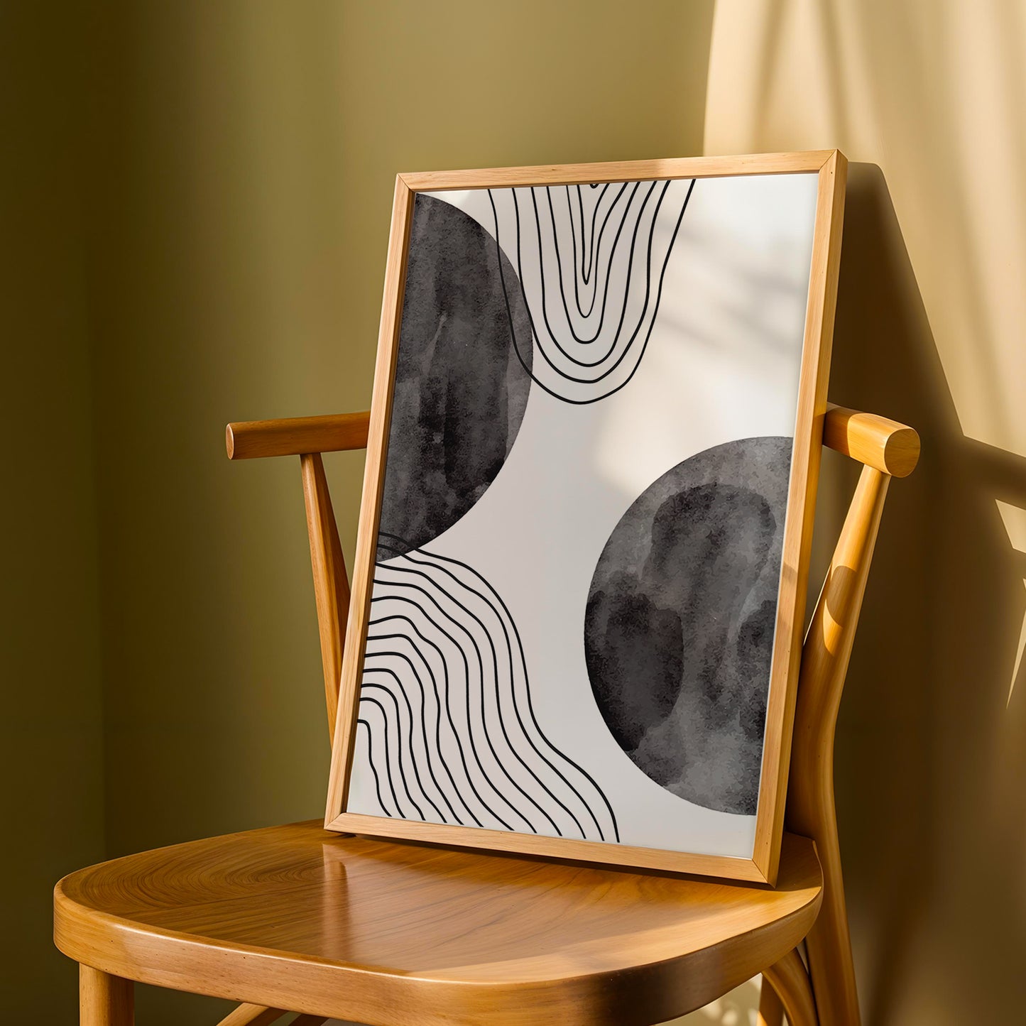 Geometric Wave Abstract Poster