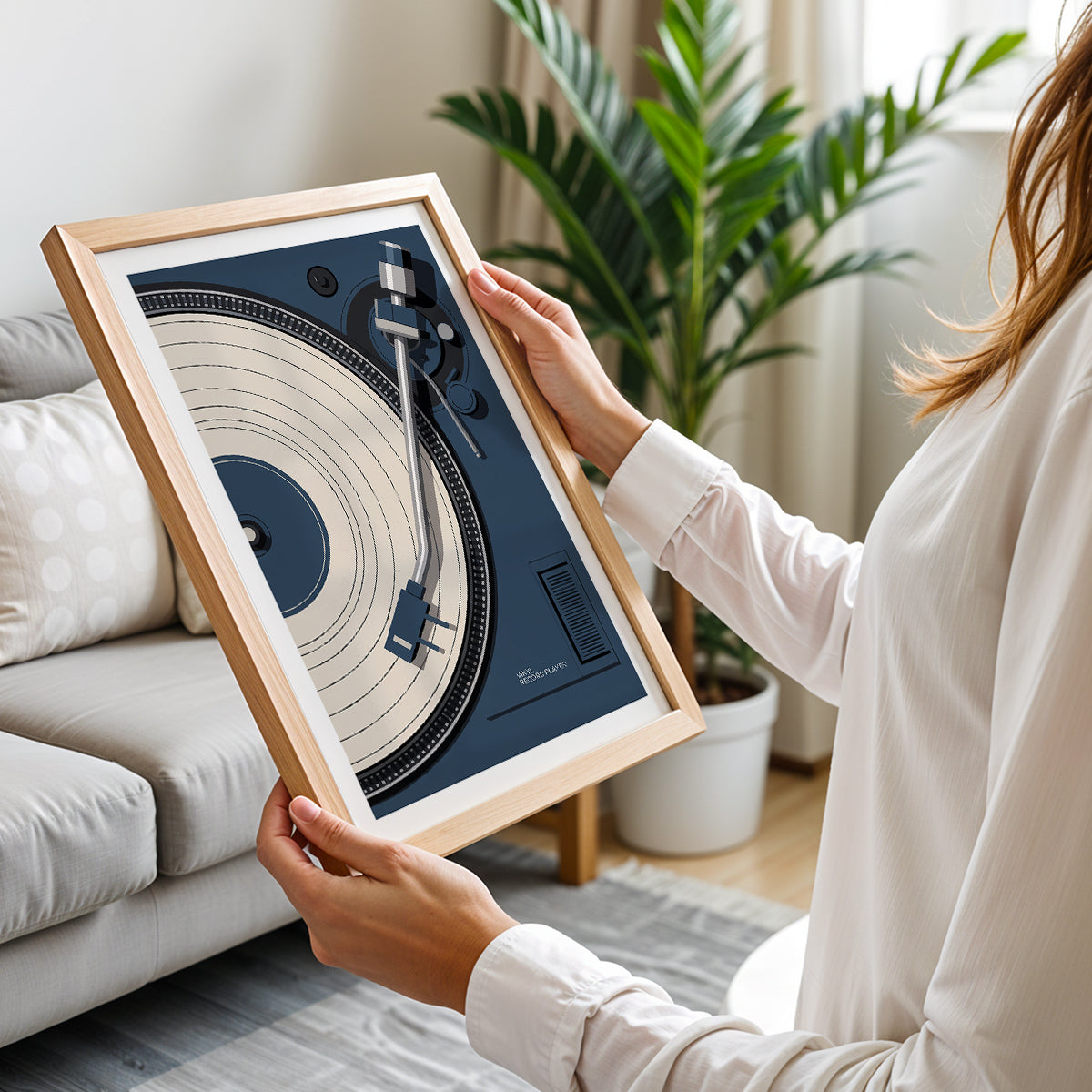 Vintage Vinyl Record Player Poster