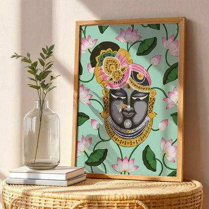 Krishna Lotus Art