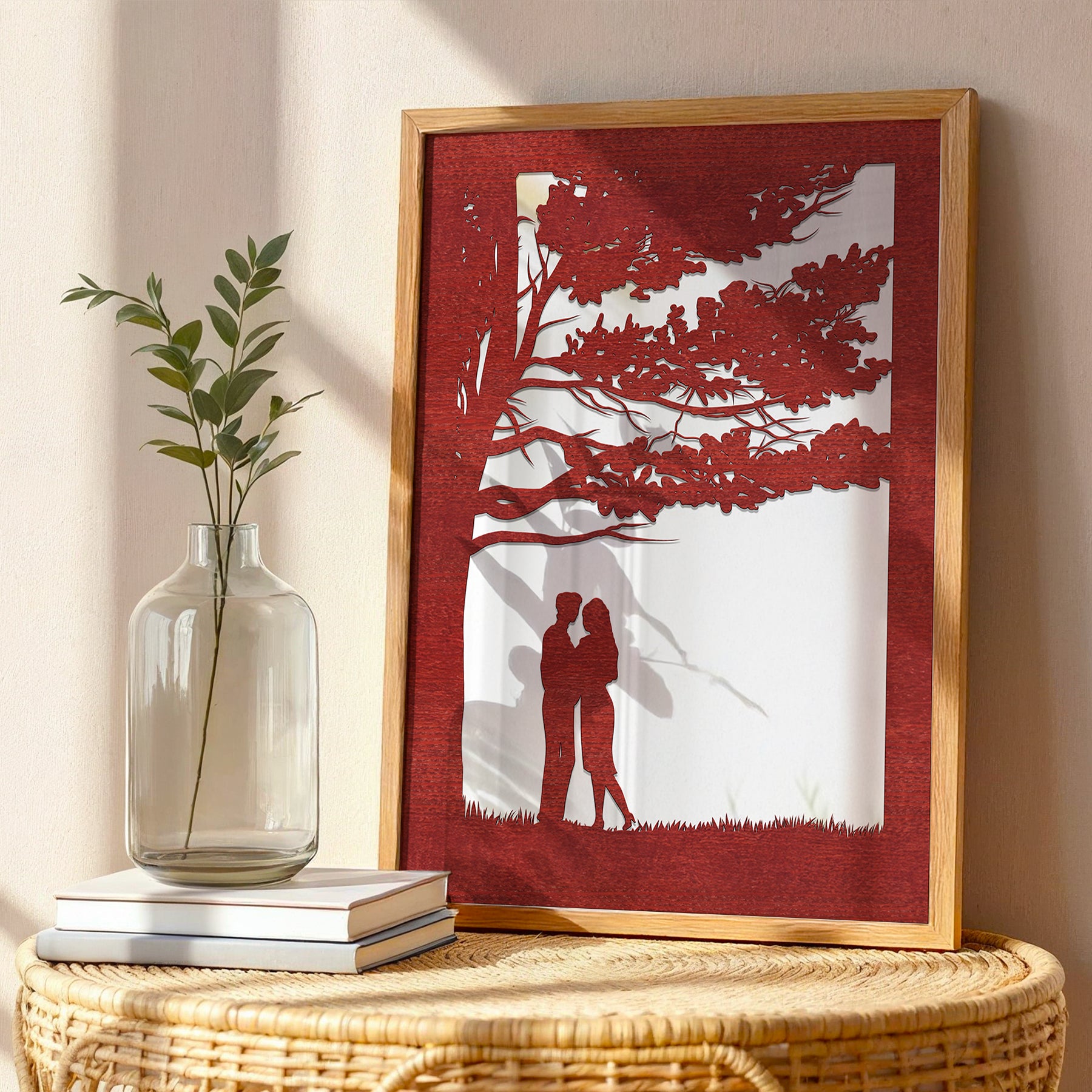 Eternal Love Pinewood Laser Wall Art