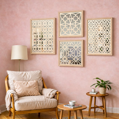 Moroccan Circle Mirror Art Set of 4