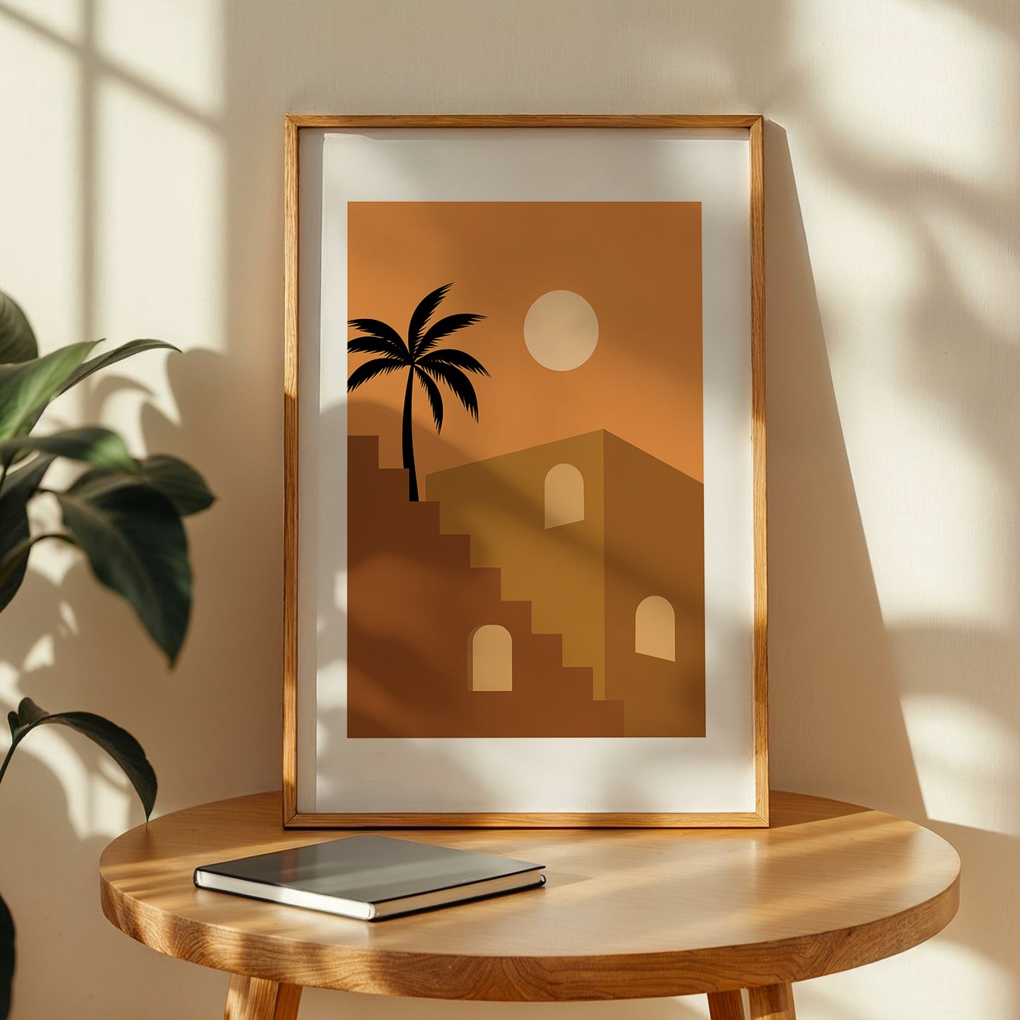 Modern Desert Architecture Palm Wall Art Poster