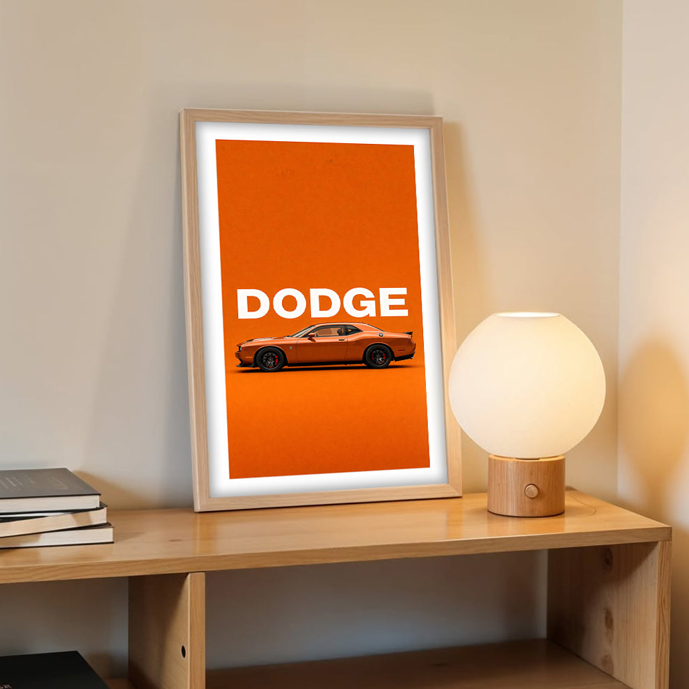 Dodge Challenger Side View Wall Frame