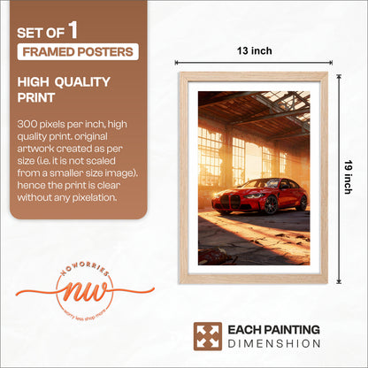 BMW M4 Warehouse Wall Art