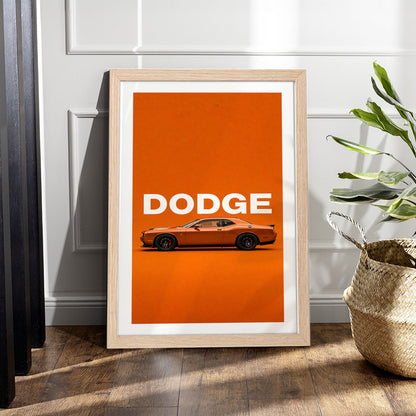 Dodge Challenger Side View Wall Frame