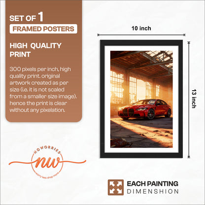 BMW M4 Warehouse Wall Art