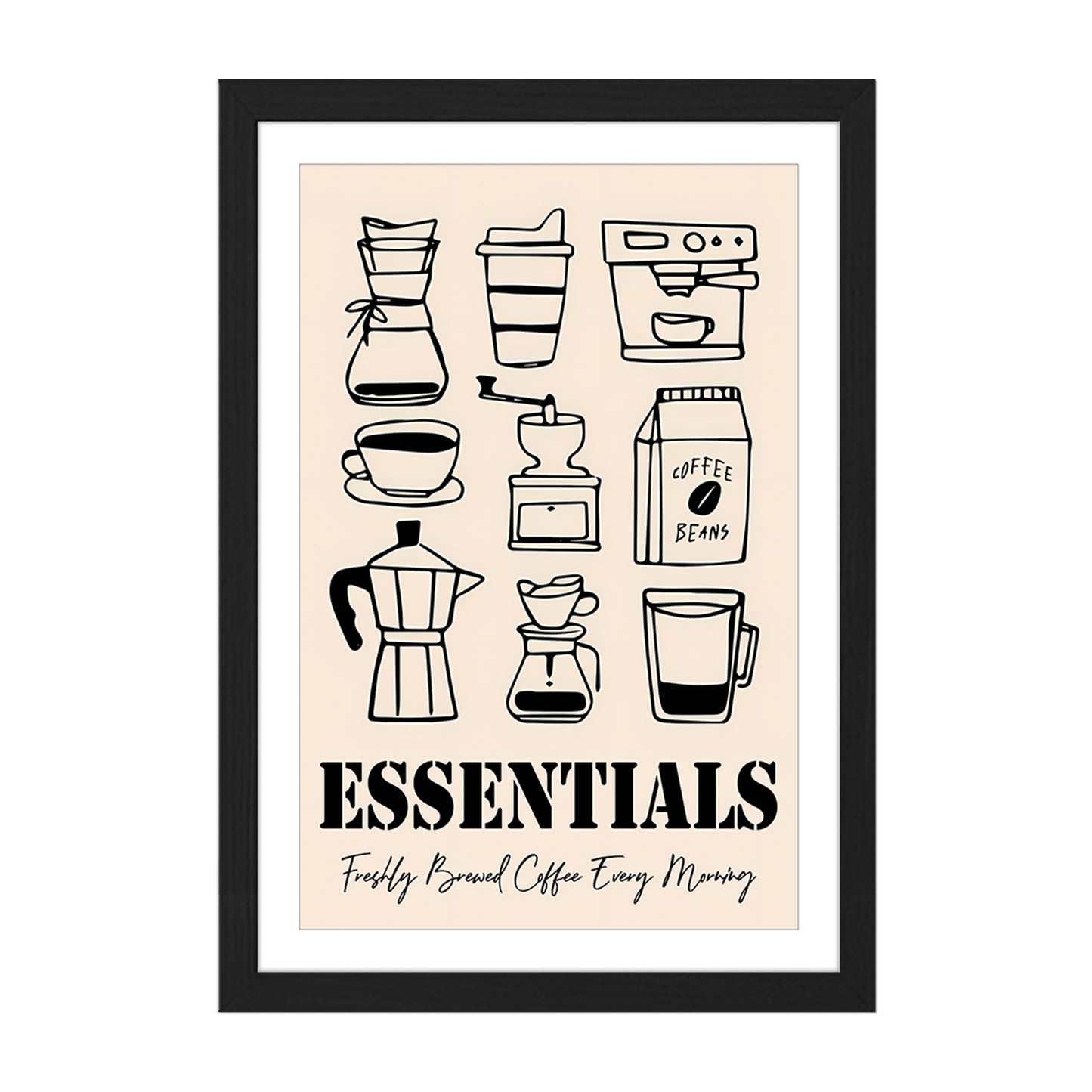 Coffee Essentials Artwork Frame Set of 1