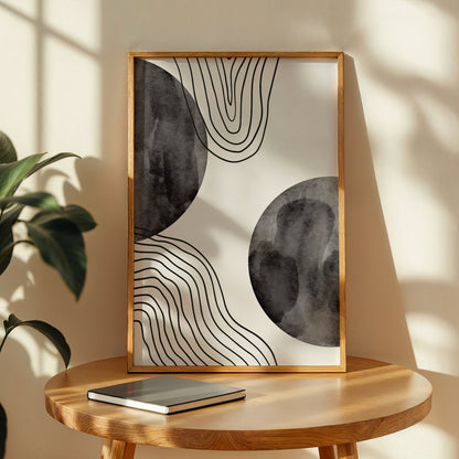 Geometric Wave Abstract Poster