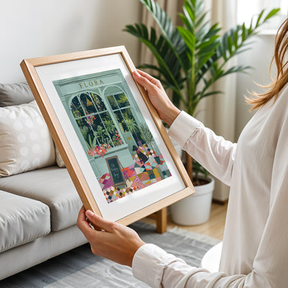Flora Boutique Storefront Framed Wall Art