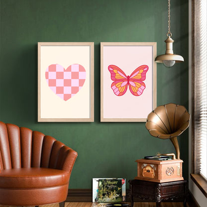 Heart & Butterfly Framed Set