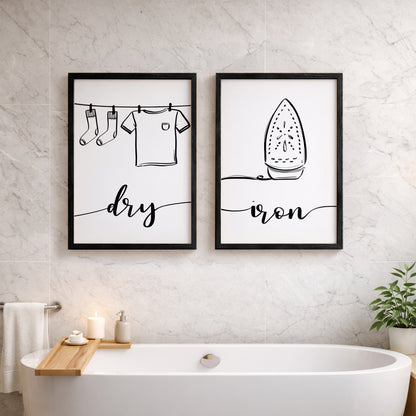 Dry & Iron Wall Art Set of 2