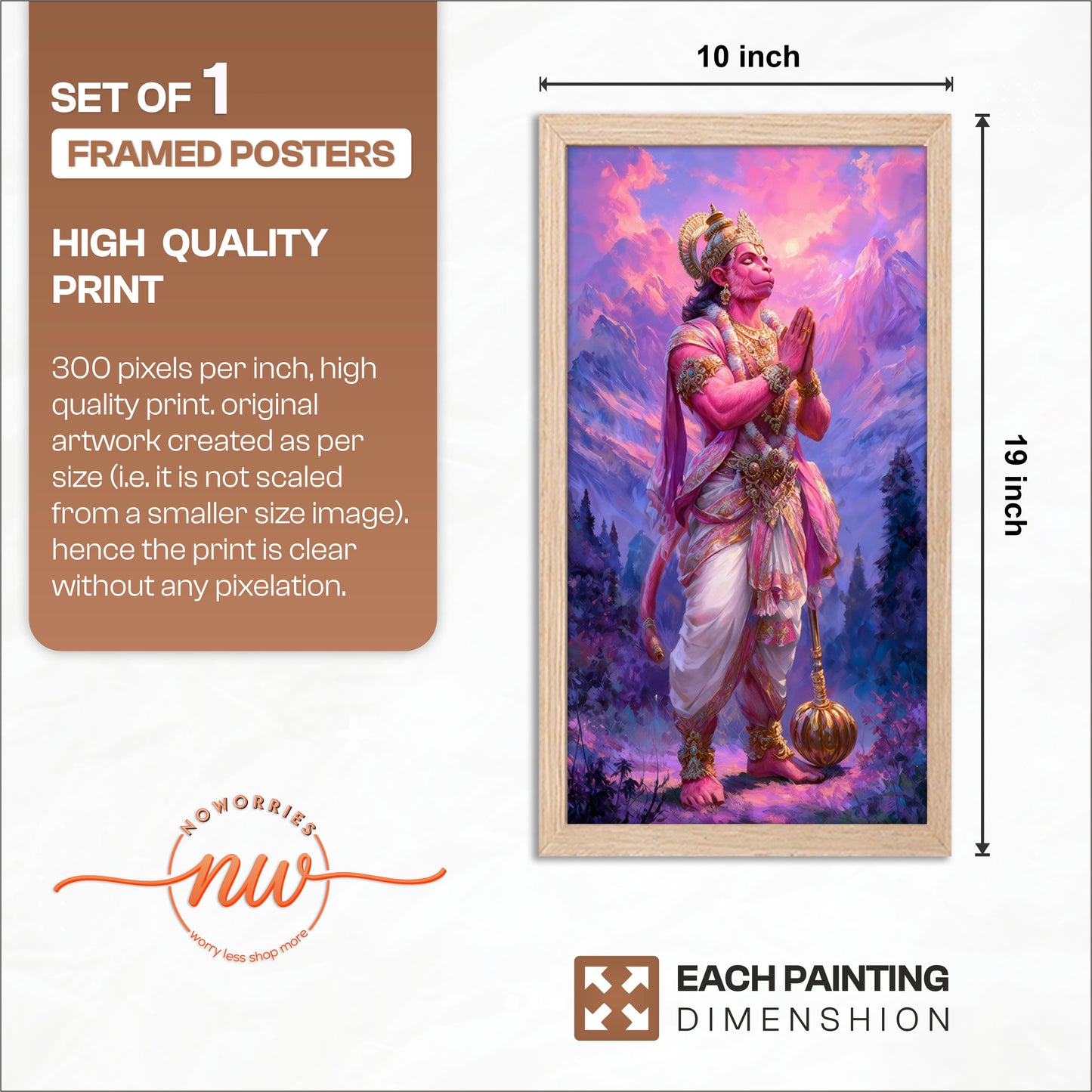Bhakt Hanuman Wall Frame