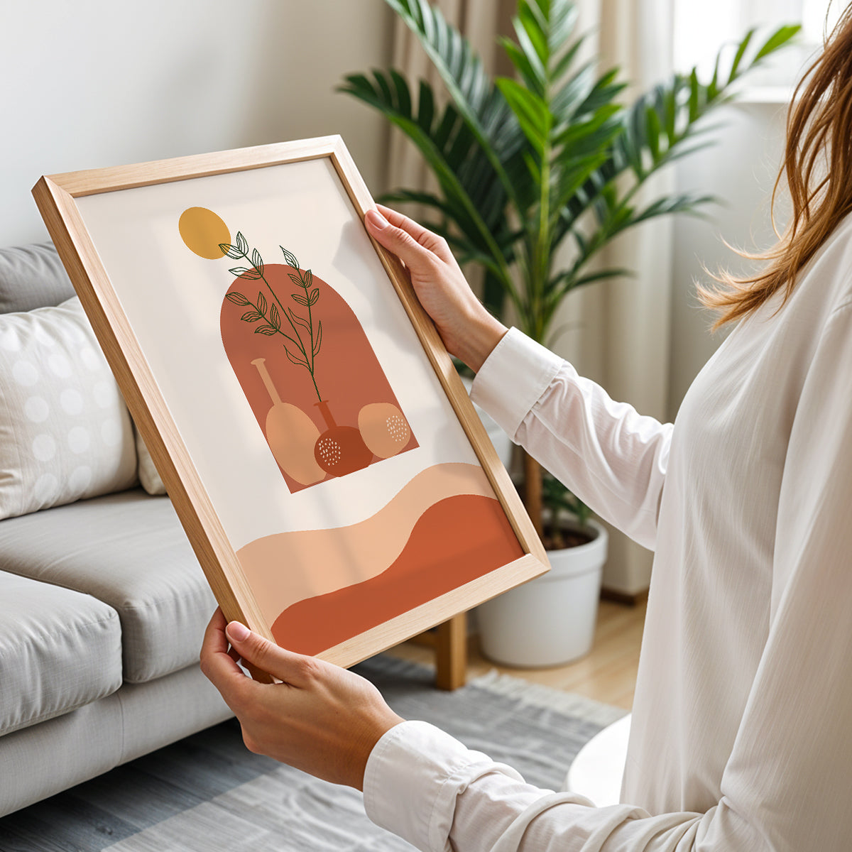 Boho Botanical Vase Wall Frame
