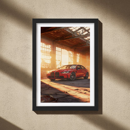 BMW M4 Warehouse Wall Art