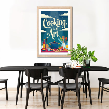 Cooking Is Art Wall Frame