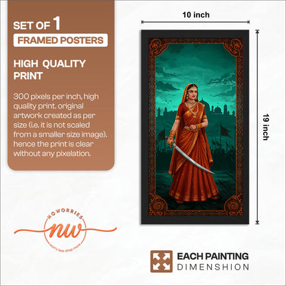 Rajput Warrior Queen Wall Art