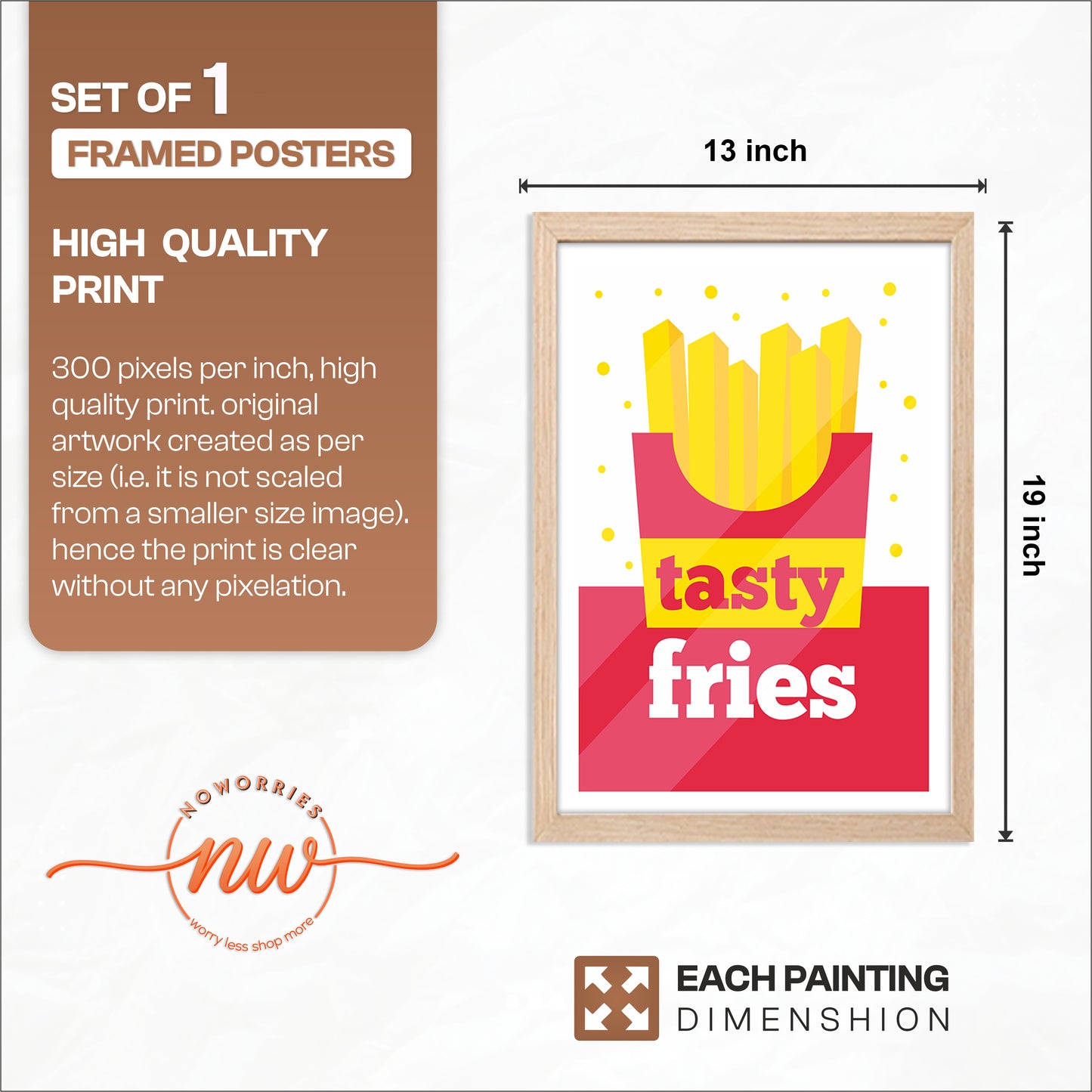 Tasty Fries Wall Frame