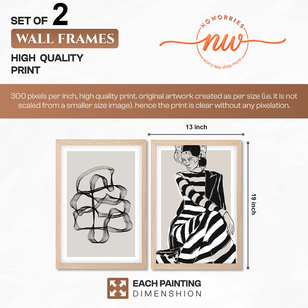 Monochrome Elegance Wall Art Set