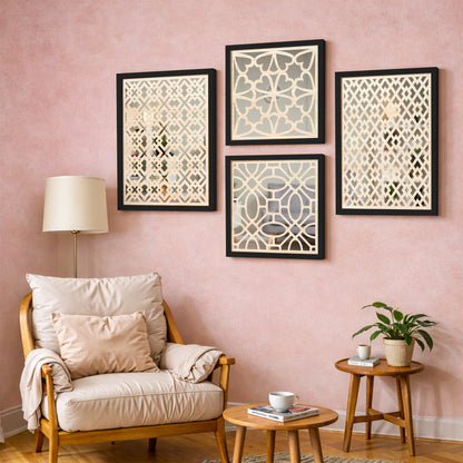 Moroccan Circle Mirror Art Set of 4