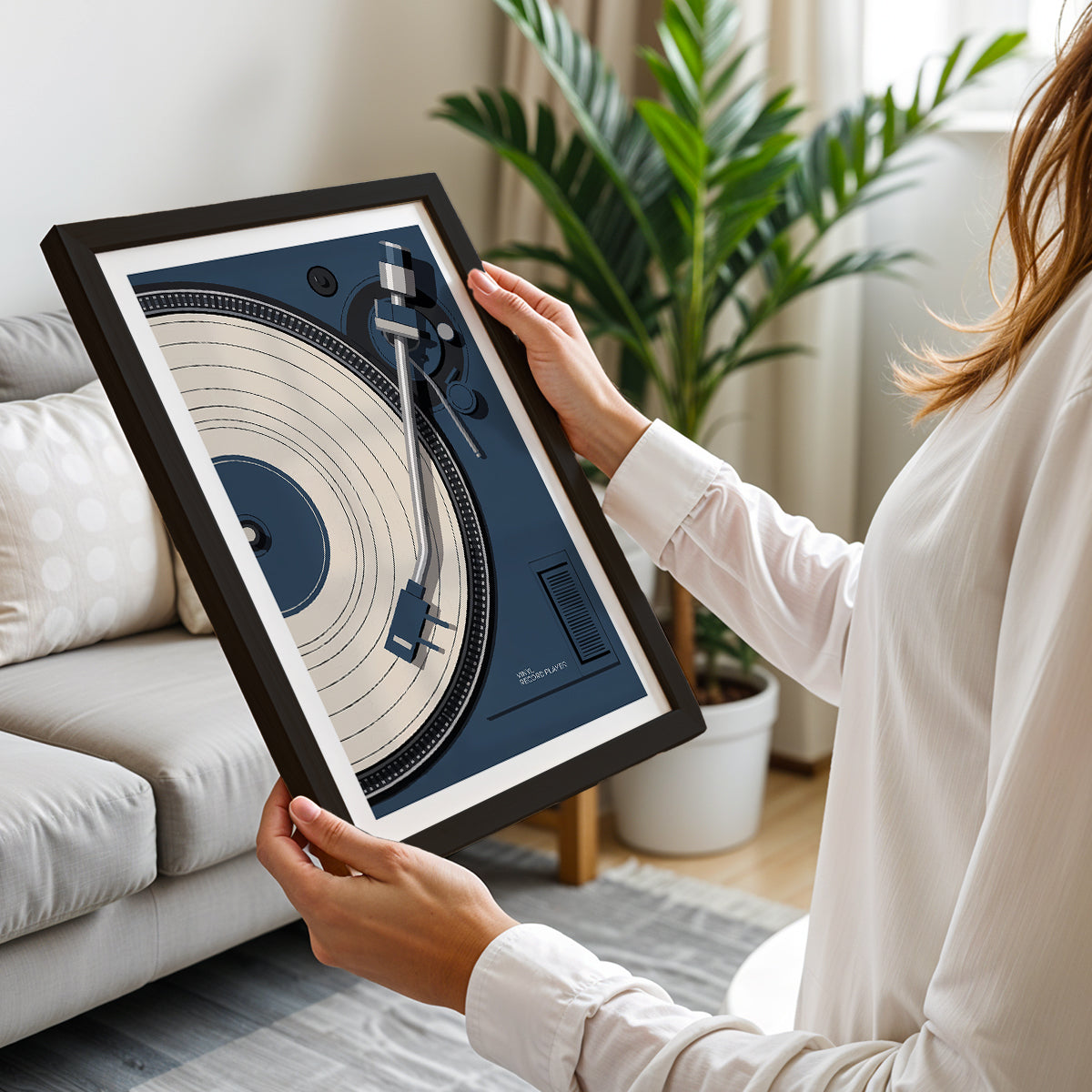 Vintage Vinyl Record Player Poster
