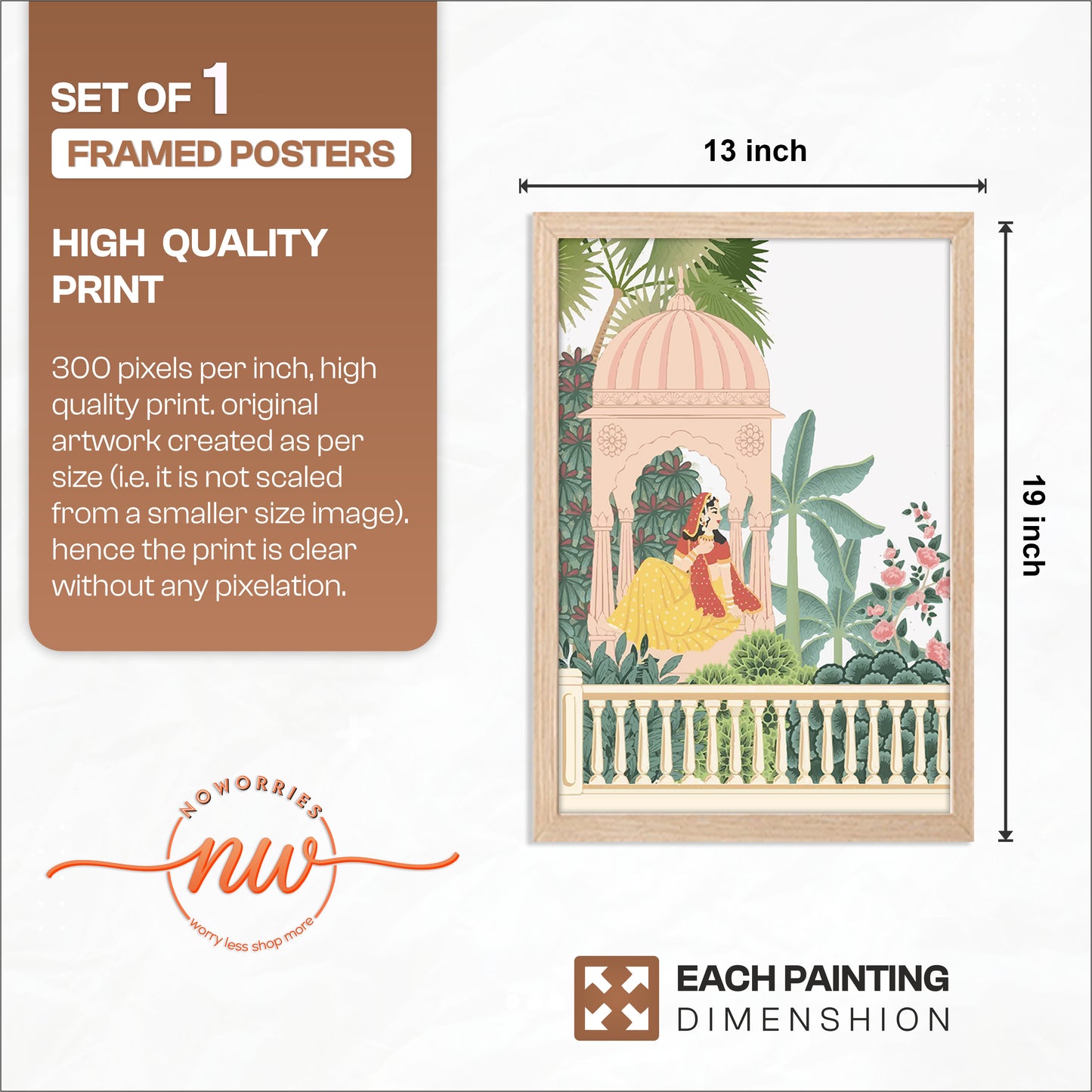 Indian Royal Garden Wall Frame