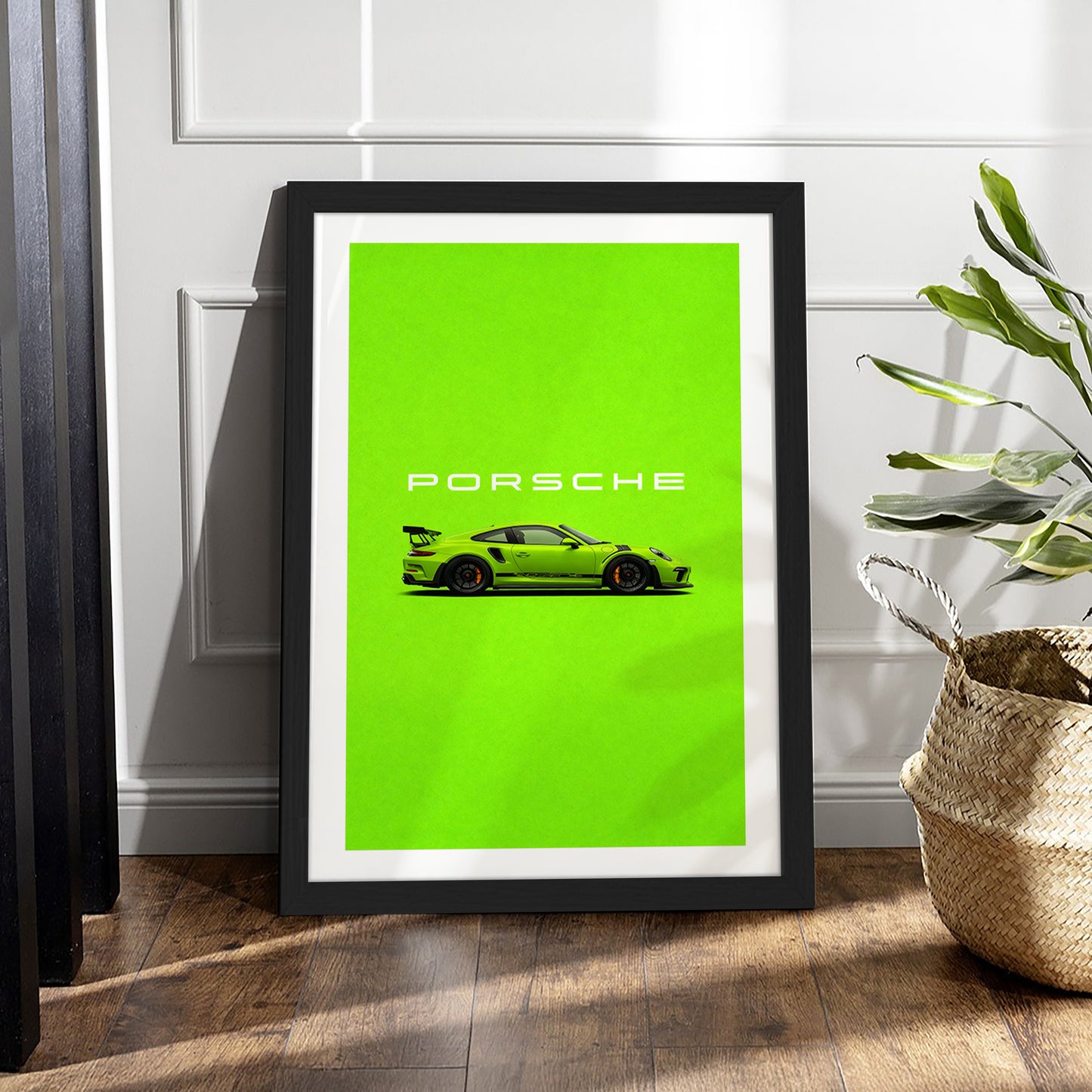 Neon Porsche Wall Frame