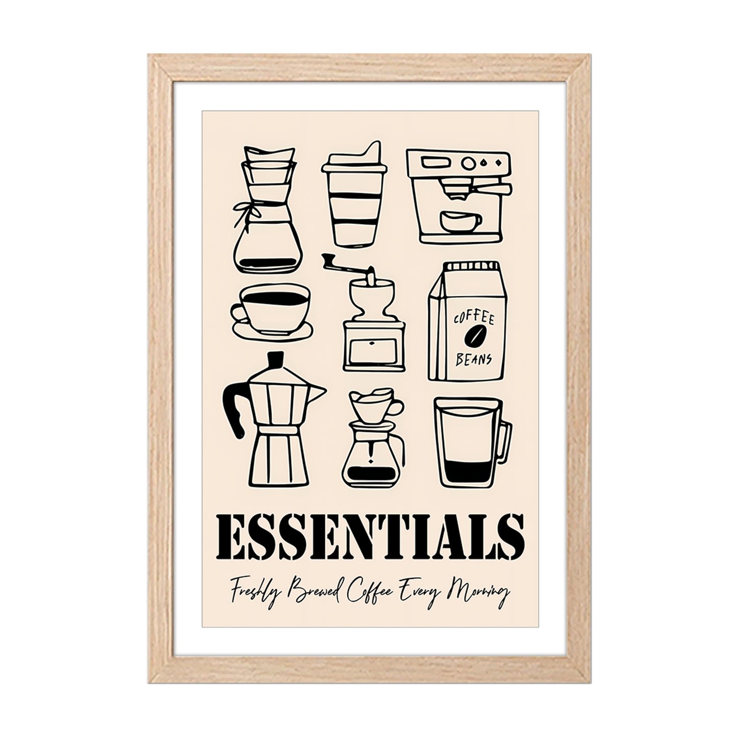 Coffee Essentials Artwork Frame Set of 1