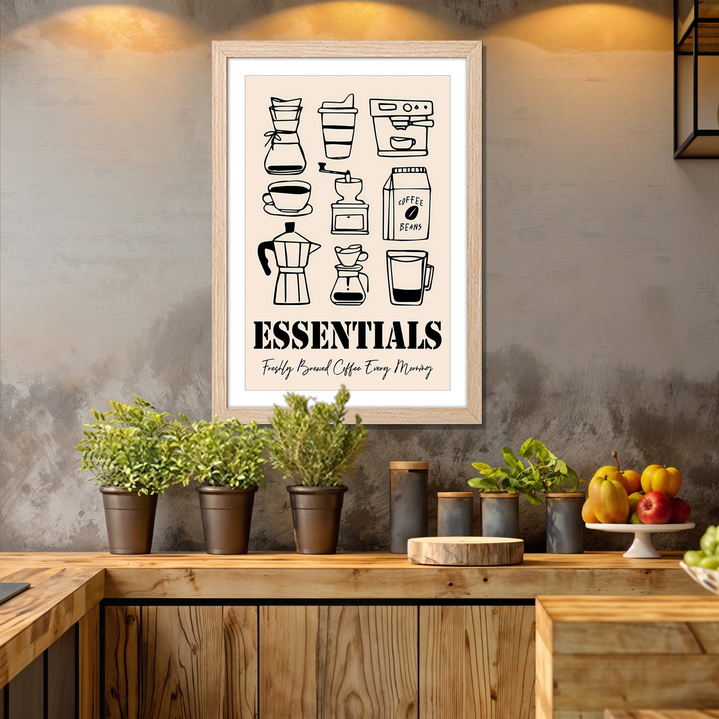 Coffee Essentials Artwork Frame Set of 1