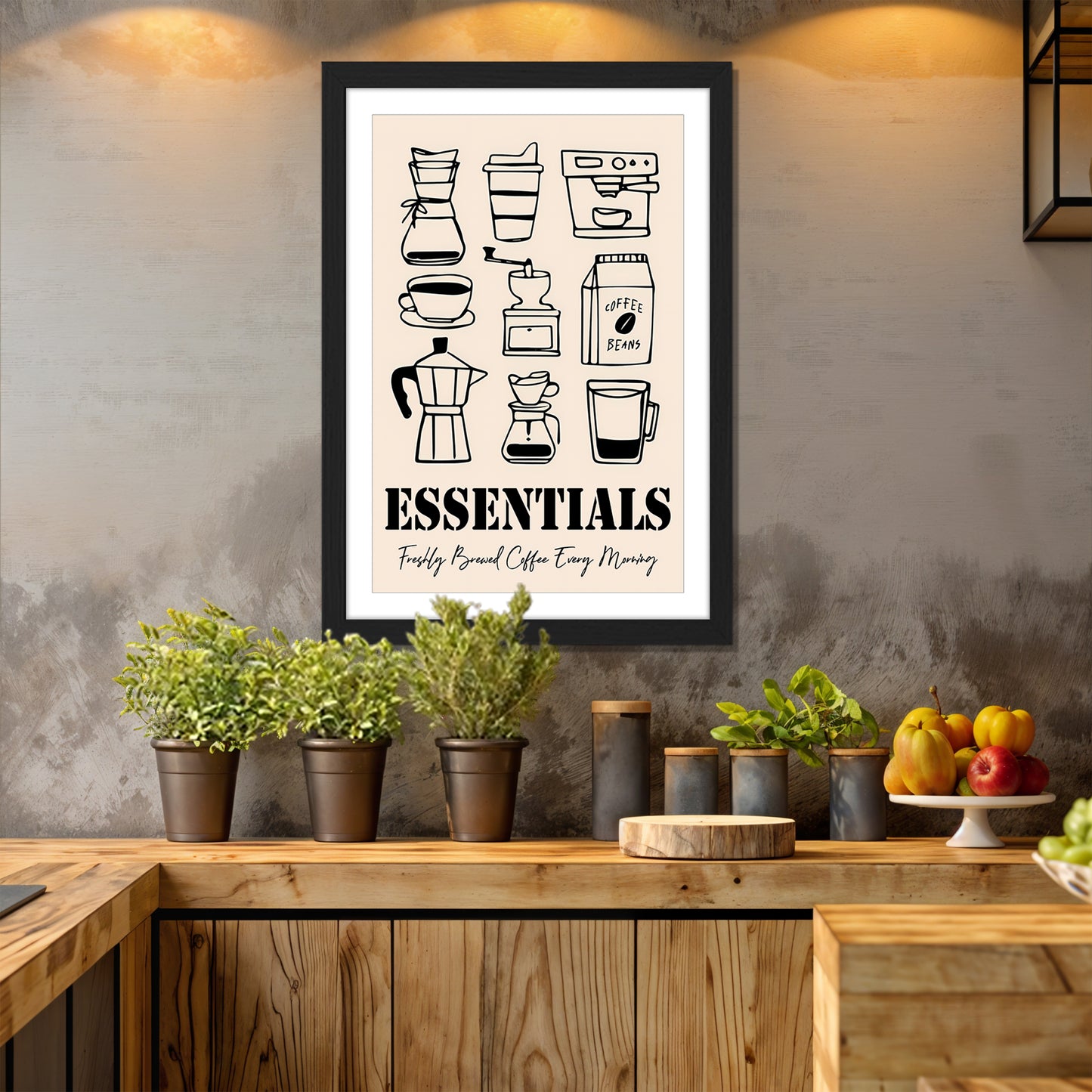 Coffee Essentials Artwork Frame Set of 1