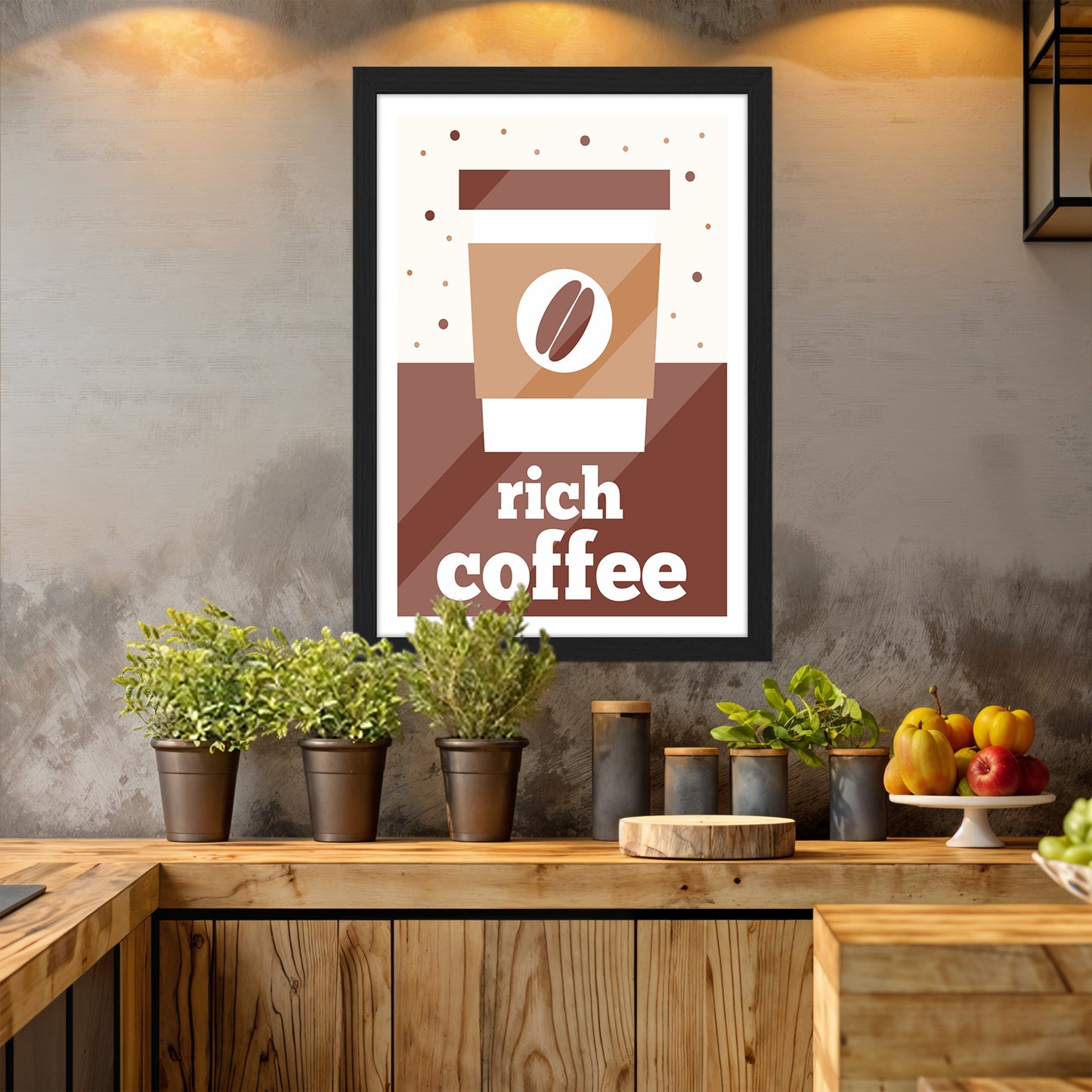 Rich Coffee Wall Frame