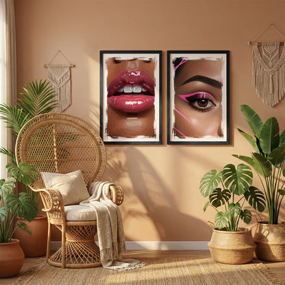 Glam Beauty Wall Art Set