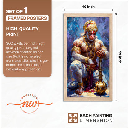 Divine Hanuman Wall Frame