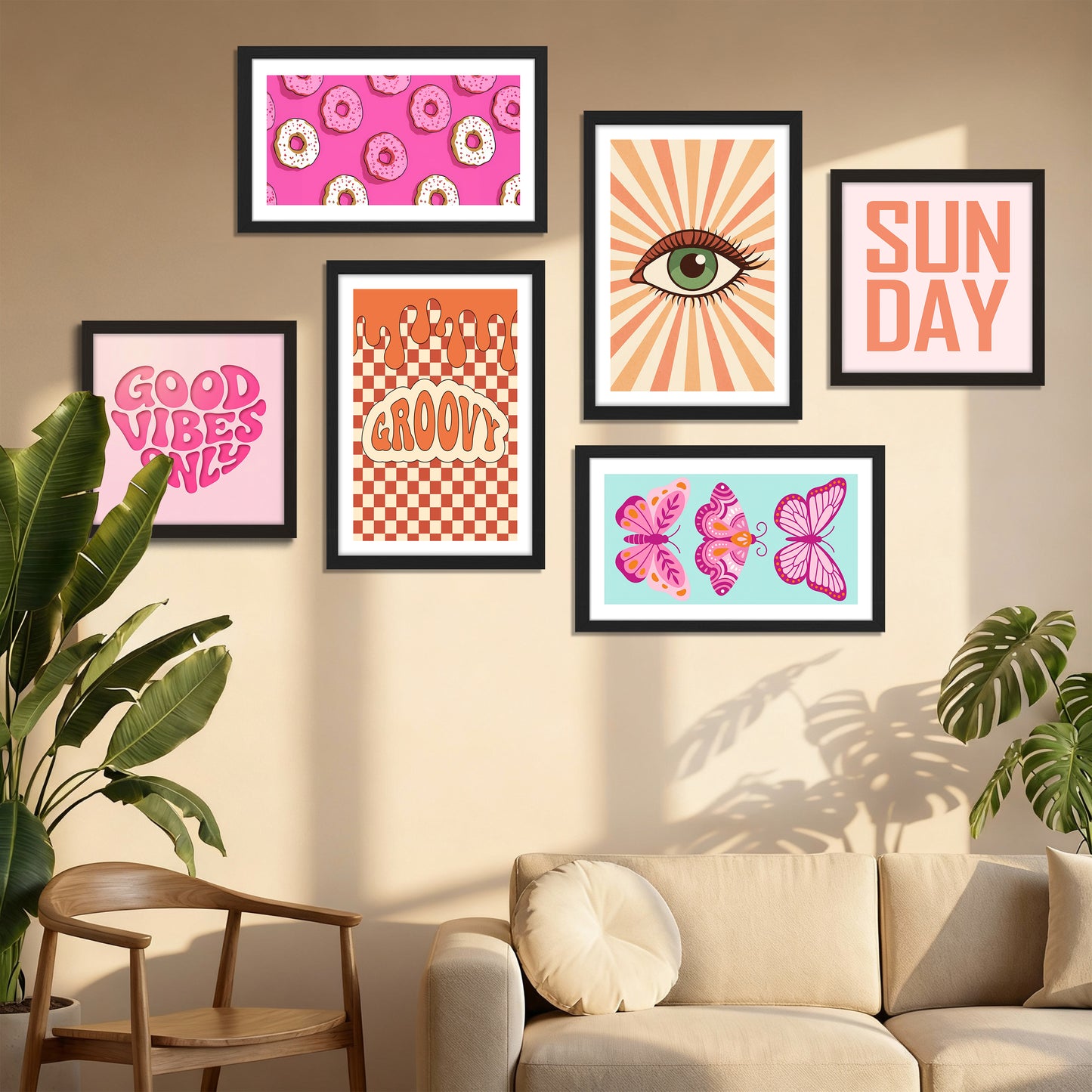 Sun Day Wall Art Set of 6