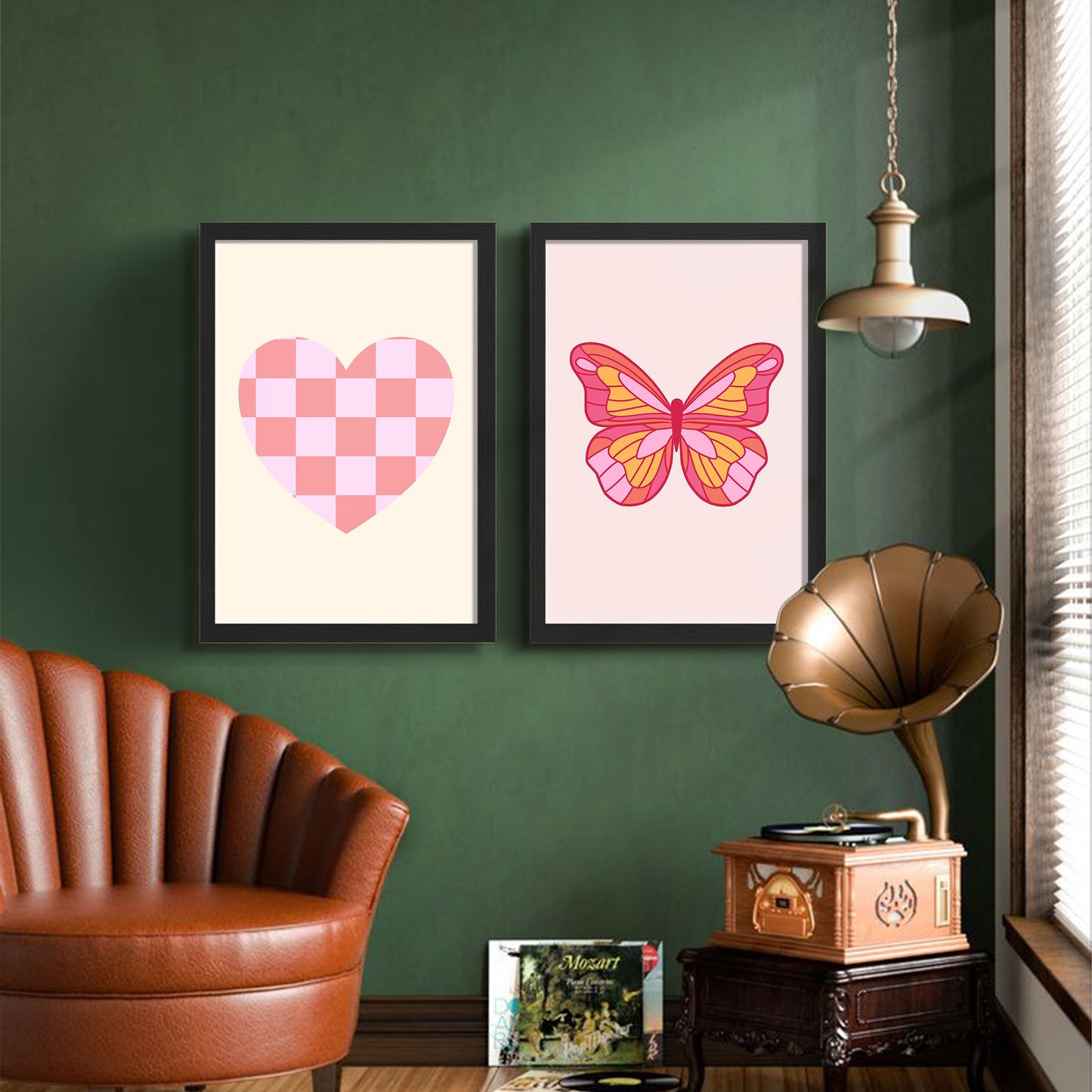 Heart & Butterfly Framed Set