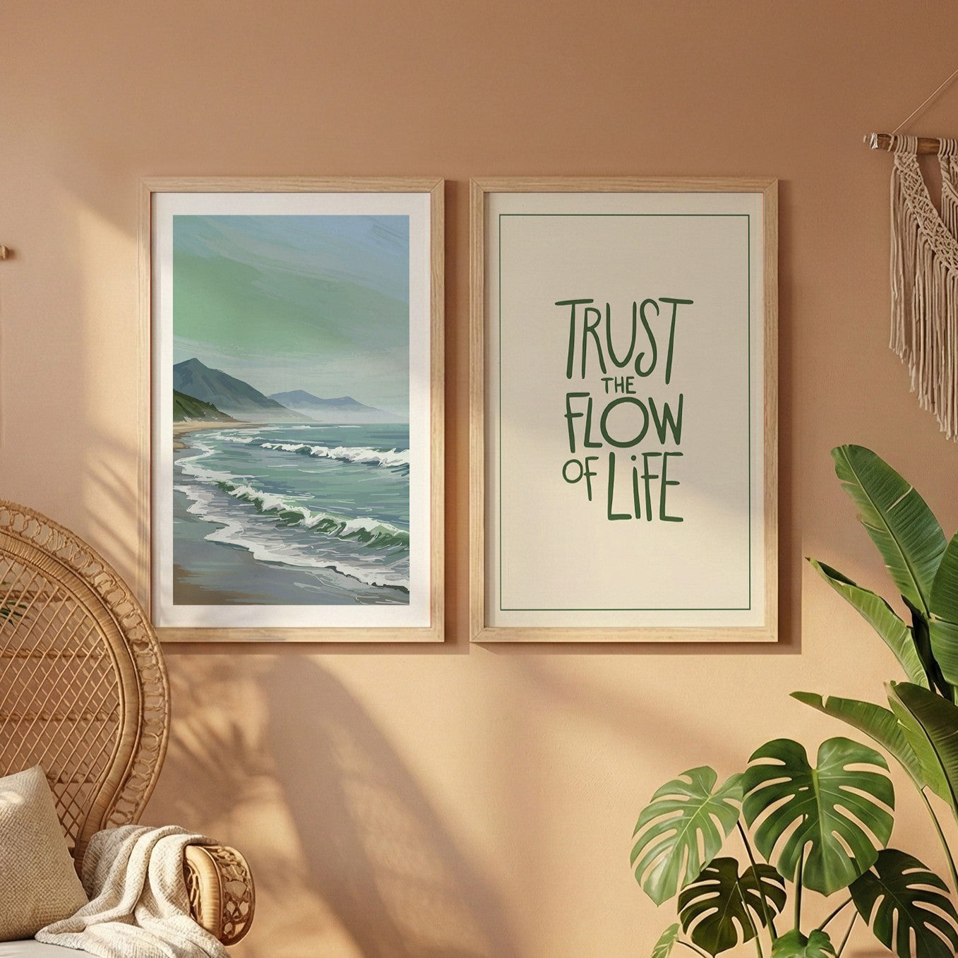 Trust the Flow of Life Wall Art Set of 2