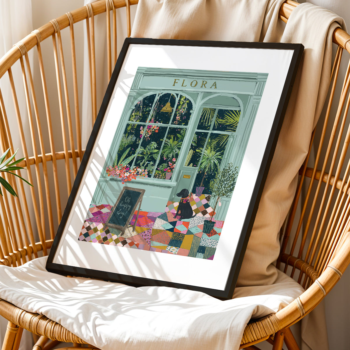 Flora Boutique Storefront Framed Wall Art