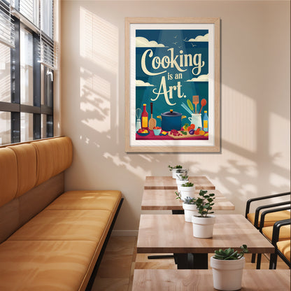 Cooking Is Art Wall Frame