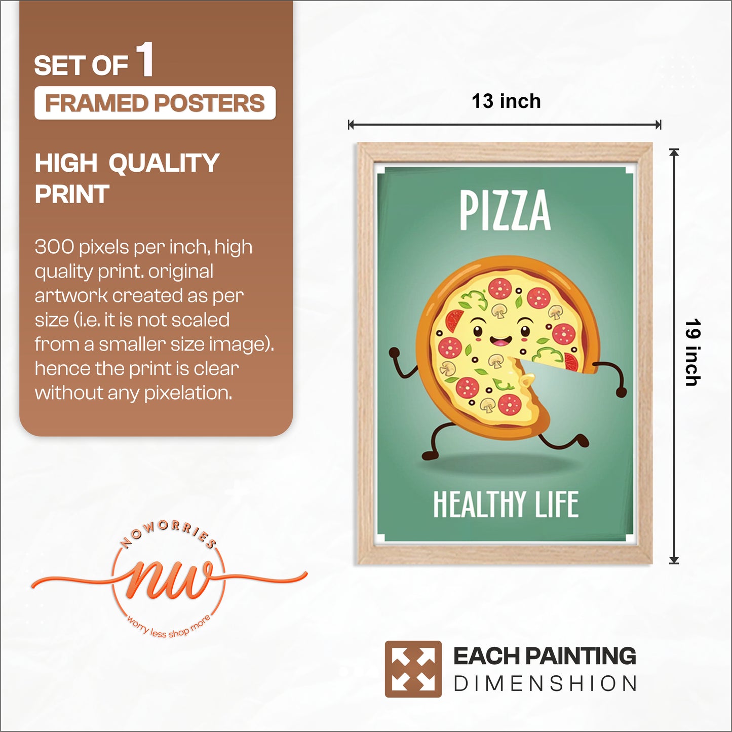 Pizza Run Wall Frame